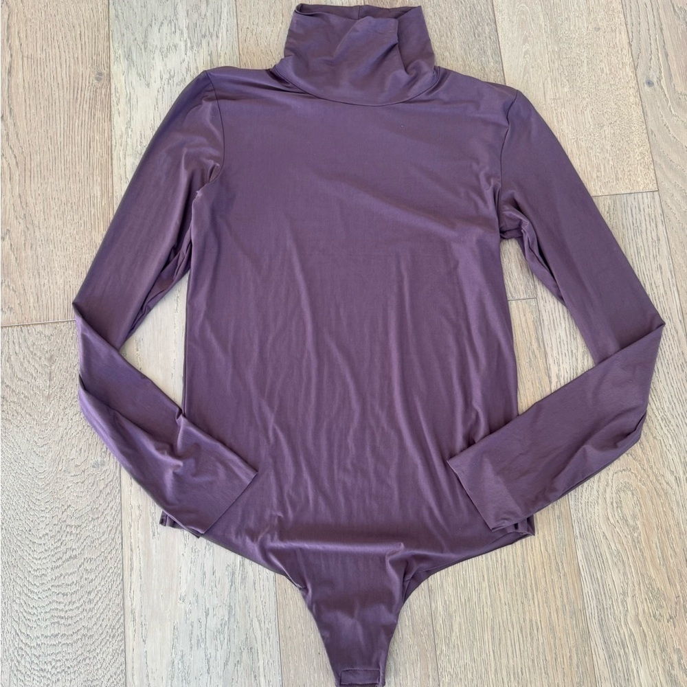 Commando Ballet Body Turtleneck Thong Bodysuit Large